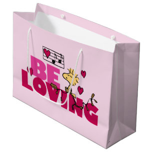 Grand Sac Cadeau cacahuètes Saint Valentin Woodstock Be Love