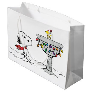 Grand Sac Cadeau cacahuètes Snoopy & Woodstock Froid Birdbath