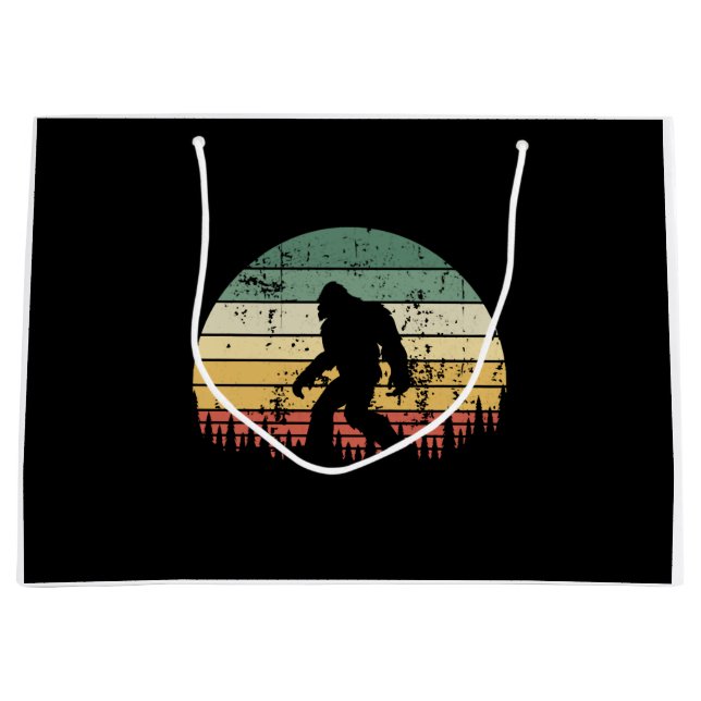 Grand Sac Cadeau Cadeau Bigfoot Retro Sunset (Devant)
