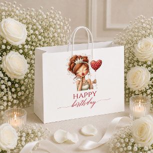 Grand Sac Cadeau Cadeau d'anniversaire humouristique femme dessin a