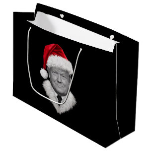 Grand Sac Cadeau Cadeau de Noël de Donald Trump Chapeau de Père Noë