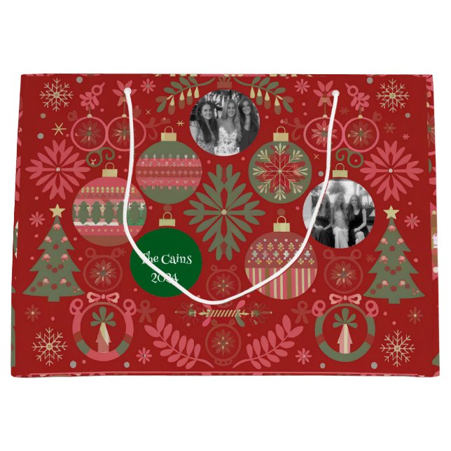 Grand Sac Cadeau Cadeau ornemental (Devant)