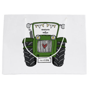 Grand Sac Cadeau Cadeau personnalisé Mariage campagnard tracteur ve