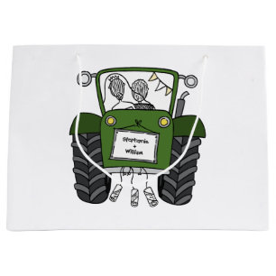 Grand Sac Cadeau Cadeau personnalisé Mariage campagnard tracteur ve