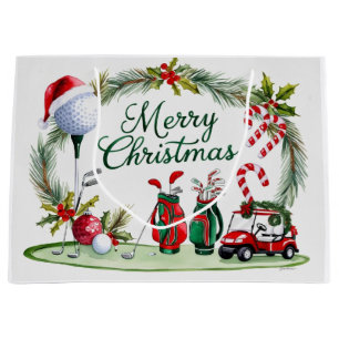 Grand Sac Cadeau Cadeaux de Noël de golf pour golfeurs