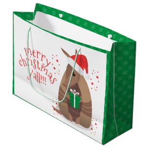 Grand Sac Cadeau Cadeaux père Noël Armadillo Texas