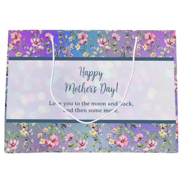 Grand Sac Cadeau Cadre floral élégant : pour chaque occasion (Devant)