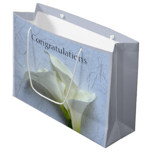 Grand Sac Cadeau Calla lilies on decorative background