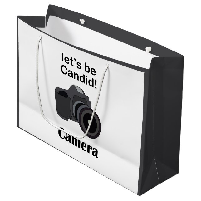 Grand Sac Cadeau Camera Candid Photographer (Devant Angle)