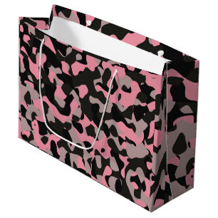Grand Sac Cadeau Camo rose