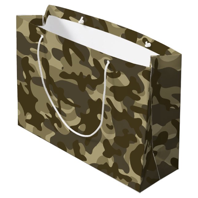 Grand Sac Cadeau Camouflage central (Dos Angle)