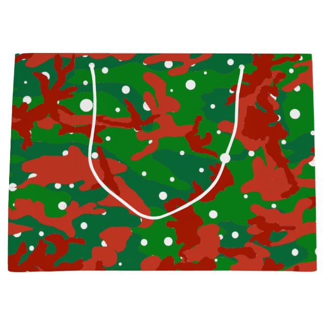 Grand Sac Cadeau Camouflage Haus De Camo Xmas (Devant)