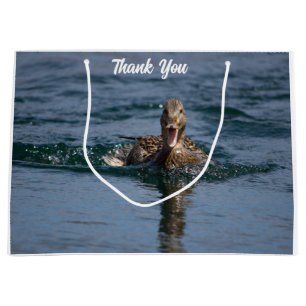 Grand Sac Cadeau Canard avec le bec ouvert