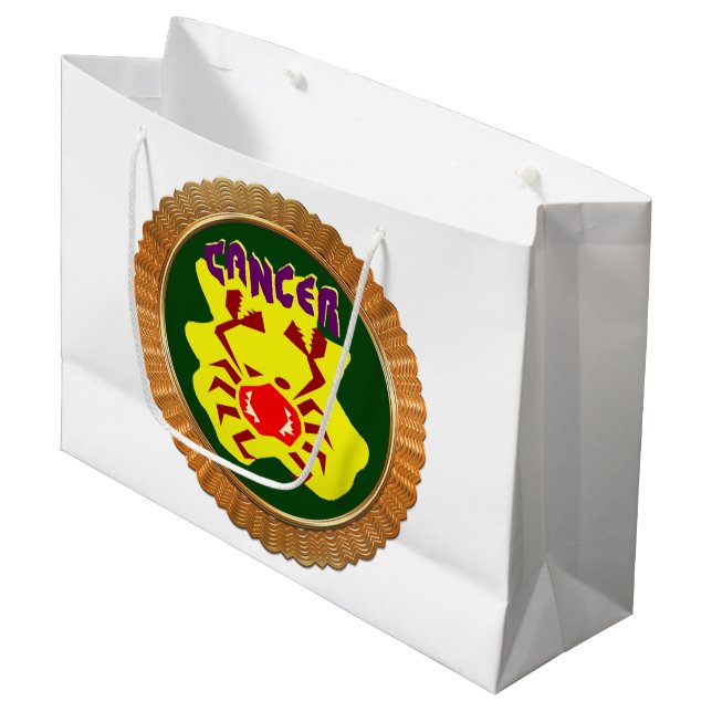 Grand Sac Cadeau Cancer Cartographie Zodiaque Astrologie design Hor (Devant Angle)
