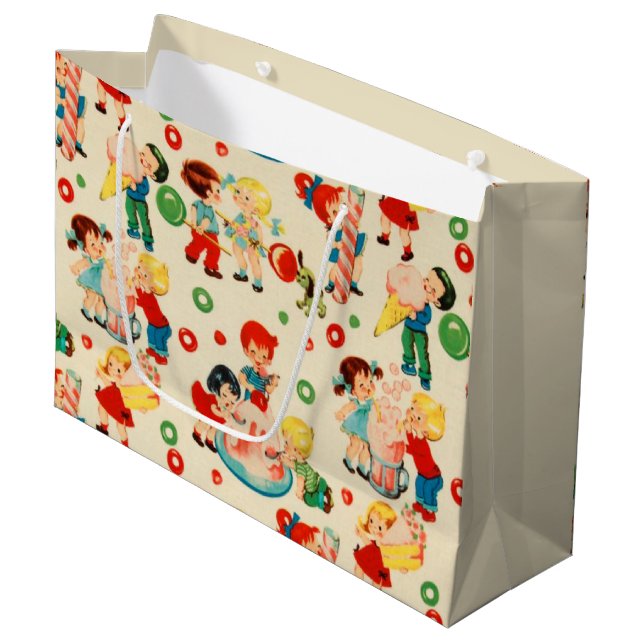 Grand Sac Cadeau Candy Land (Devant Angle)