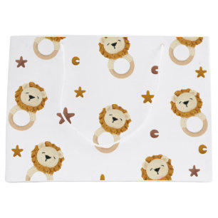 Grand Sac Cadeau Caricature de lion