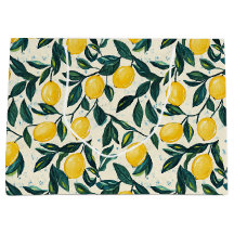 Carnet spiral à motifs de citron jaune vif