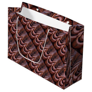 Grand Sac Cadeau Carreaux de toit rustiques avec perspective unique