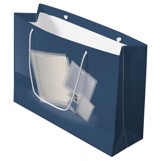 Grand Sac Cadeau Carrés de Fibonacci roulants (Devant Angle)