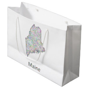 Grand Sac Cadeau Carte du Maine