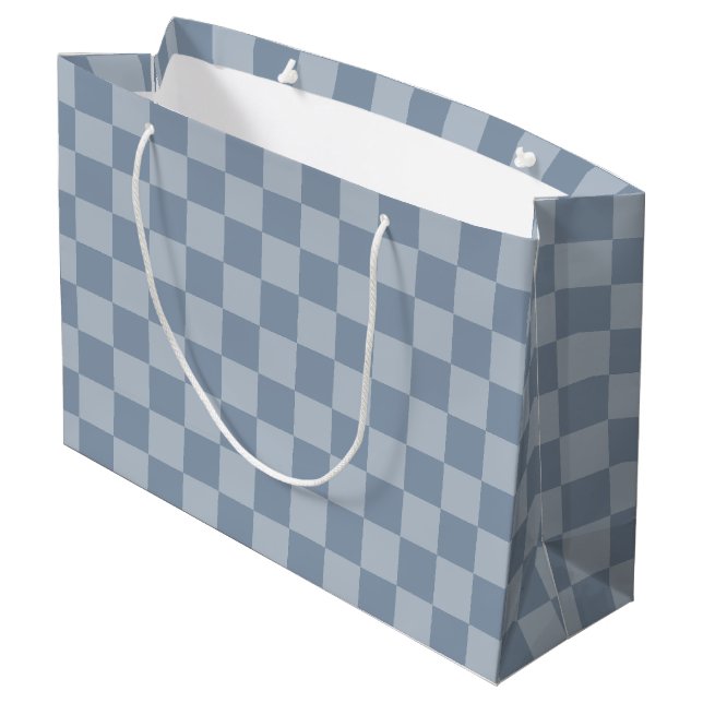 Grand Sac Cadeau Carton bleu Dusty (Dos Angle)