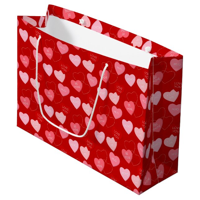 Grand Sac Cadeau Cascade Candy Heart (Devant Angle)
