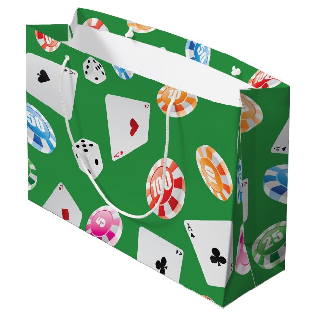 Grand Sac Cadeau Casino, Jeux accessoires motif 4 (Dos Angle)