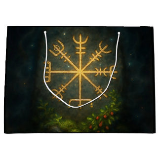 Grand Sac Cadeau Casque de l'Épouvante Aegishjalmur Symbole Protect