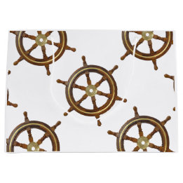Grand Sac Cadeau Casque en bois vintage