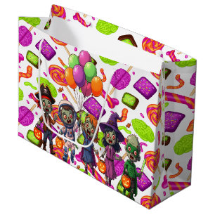 Grand Sac Cadeau Casse-gueule de bonbons de zombie pour Halloween