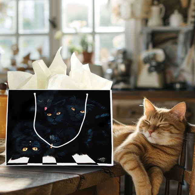 Grand Sac Cadeau Cat noir (Créateur téléchargé)