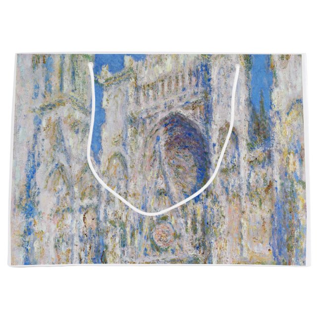Grand Sac Cadeau Cathédrale de Rouen (lumière du soleil), Monet (Devant)