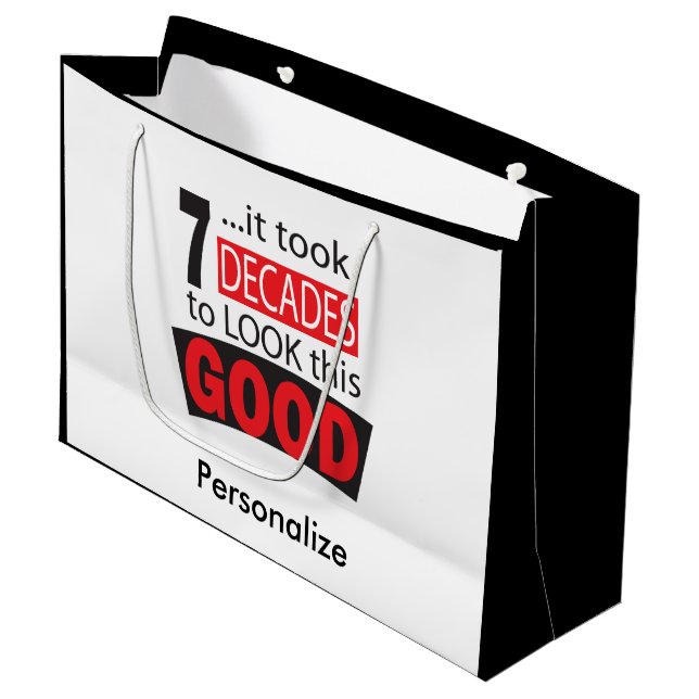 Grand Sac Cadeau Cela a pris 7 décennies pour regarder ce BON (Devant Angle)