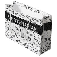 Centenaire 100e anniversaire Motif de numéro noir