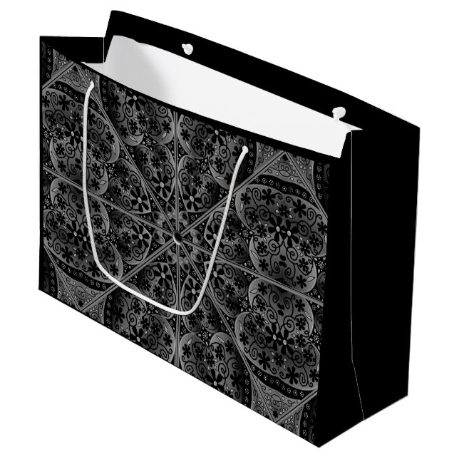 Grand Sac Cadeau Céramique noir (Devant Angle)