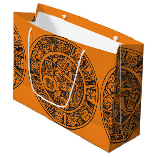 Grand Sac Cadeau Cercle maya, hiéroglyphe mexicain (maya)
