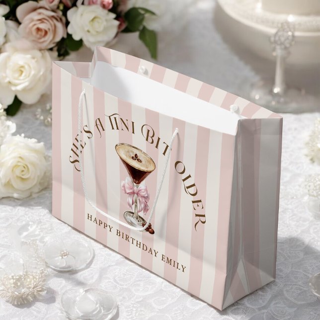 Grand Sac Cadeau C'est un Martini Espresso un peu plus âgé (Créateur téléchargé)