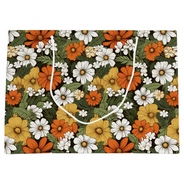 Grand Sac Cadeau Champ de fleurs (Devant)
