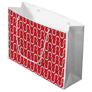 Grand Sac Cadeau Chandails J'aime Chevaux Rouge Blanc intemporel su