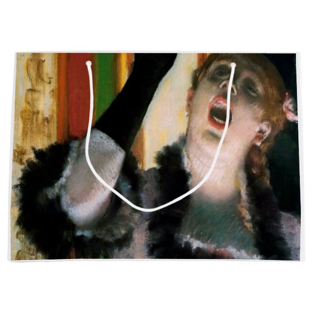 Grand Sac Cadeau Chanteur avec un Glove, Edgar Degas (Devant)