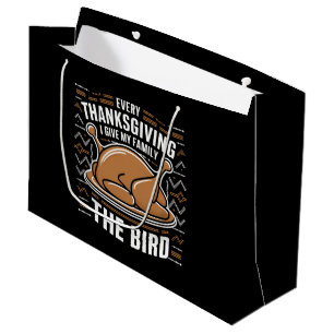 Grand Sac Cadeau Chaque jour de Thanksgiving, je donne à ma famille
