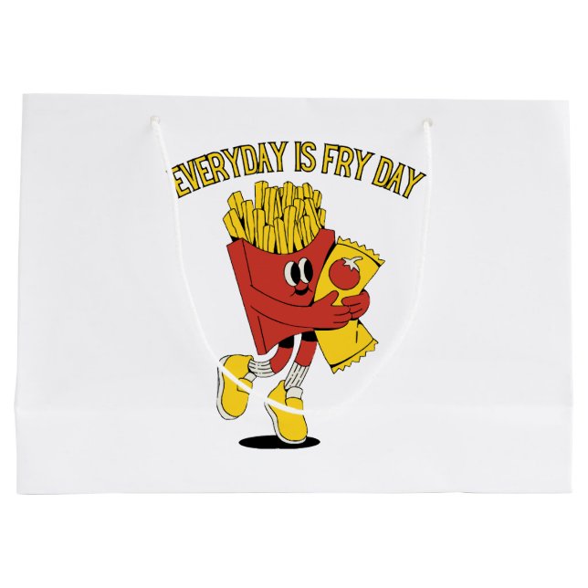 Grand Sac Cadeau Chaque Jour Est Le Jour De Frites (Dos)