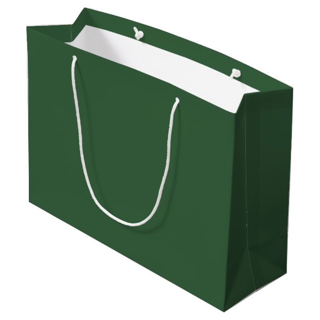 Grand Sac Cadeau Chasseur simple vert (Dos Angle)