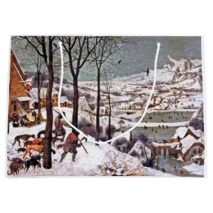 Grand Sac Cadeau Chasseurs dans la neige, Pieter Bruegel l'Ancien