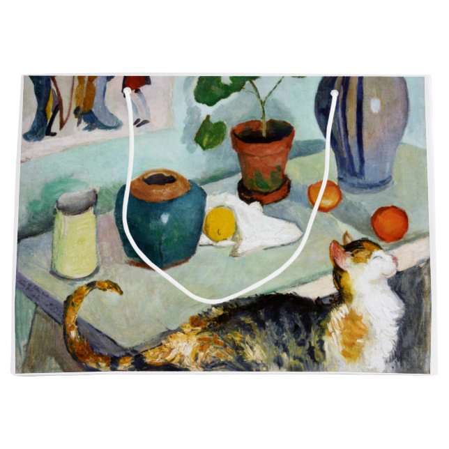 Grand Sac Cadeau Chat et vie morte, August Macke (Devant)