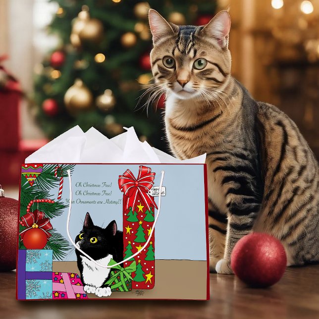 Grand Sac Cadeau Chat Tuxedo (Créateur téléchargé)