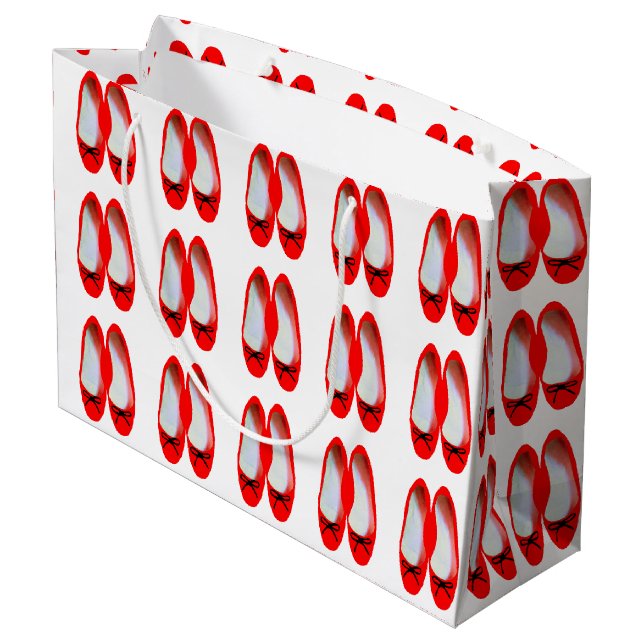 Grand Sac Cadeau Chaussures rouges (Dos Angle)