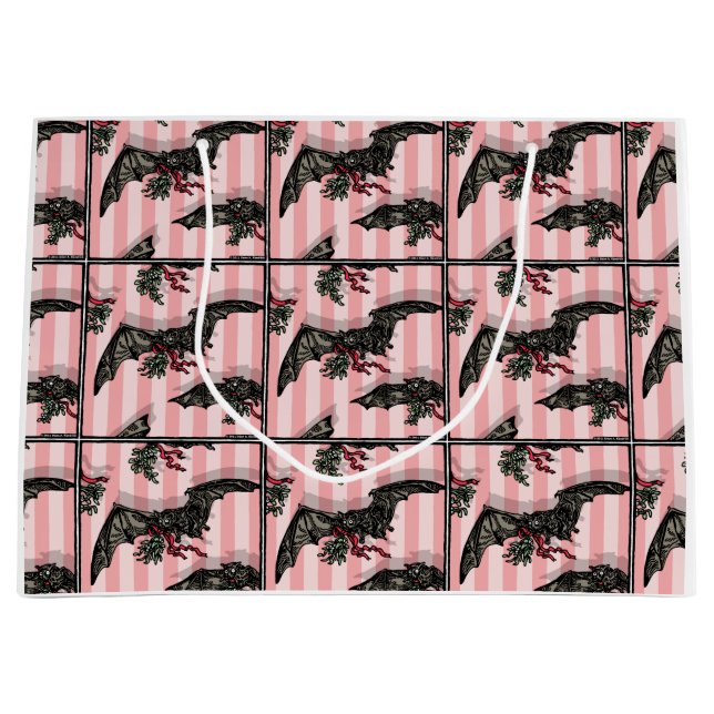 Grand Sac Cadeau Chauve-souris - Pop Goth Holiday (Devant)