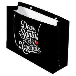 Grand Sac Cadeau Cher Père Noël Négocions Drôle de Cadeau de Noël