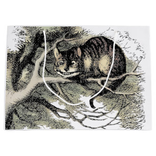 Grand Sac Cadeau Cheshire Chat Alice Wonderland Classic